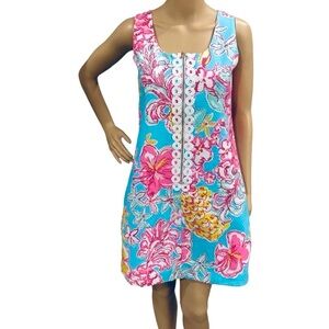 Lilly Pulitzer Dress Cathy Breakwater Lolita Sleeveless Embroidered Sz 8 NWOT